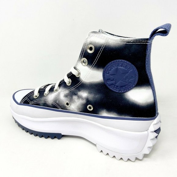 Converse Run Star Hike Hi Black White Womens Platform Sneakers 572537C - Picture 2 of 4